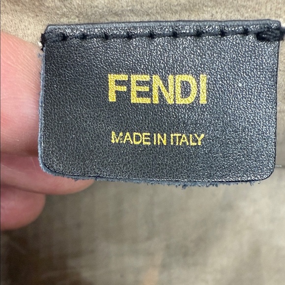 Authentic Fendi Kan I F Logo Shoulder Bag – Blue/Black/White – Gold Hardware - Picture 9 of 16